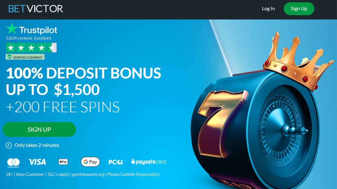 BetVictor Casino Welcome Bonus