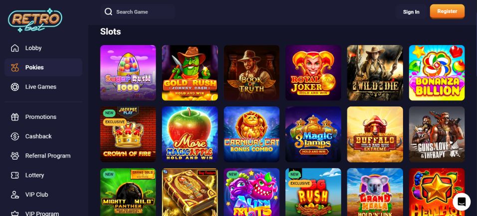 RetroBet Casino Pokies