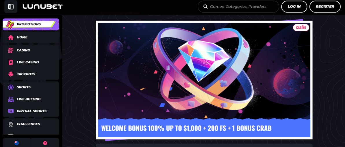 LunuBet Casino Welcome Bonus