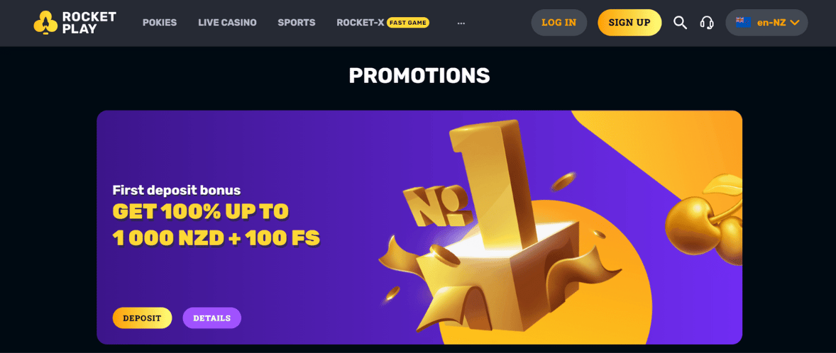 RocketPlay Casino Welcome Bonus