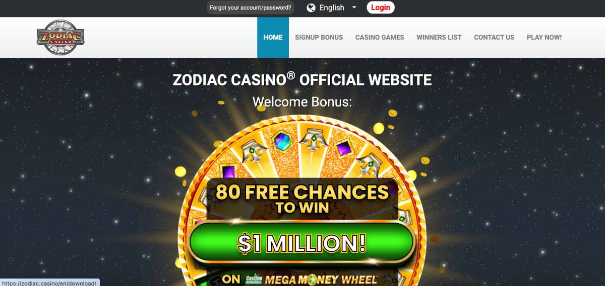 zodiac casino homepage